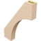 Ekena Millwork 3-inch W x 18-inch D x 24-inch H Westlake Rough Cedar Woodgrain TimberThane Knee Brace, Primed BRCUR03X18X24WTLRCPR - alternate 5